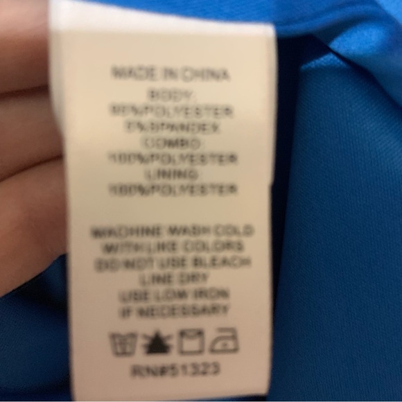 NWT CeCe by Cynthia Steffe Mix Media Long Sleeve Sheath Dress in Cosmic Blue - Picture 11 of 12